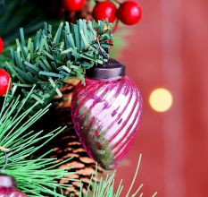 12 Pieces Glass Pink Pinecone Christmas Ornaments For Tree Decoration