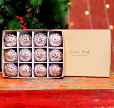 12 Pieces Modern Glass Silver Christmas Ornaments For Tree Decoration