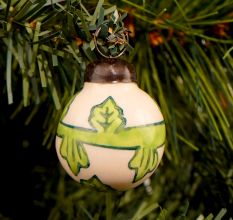 25 Pieces Decorative Multicolor Round Tiny Ceramic Christmas Ornaments