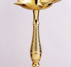 Premium Peacock Brass Oil Lamp for Home and Temple Decor