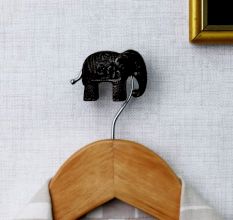 Decorative Antique Elephant Wall Hooks Pack of 3