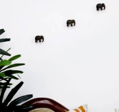 Decorative Antique Elephant Wall Hooks Pack of 3