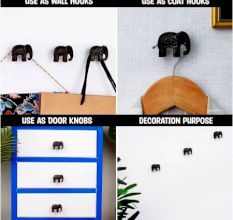 Decorative Antique Elephant Wall Hooks Pack of 3