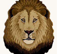 Handcrafted Woolen Lion Face Rug – Animal Design Floor Carpet