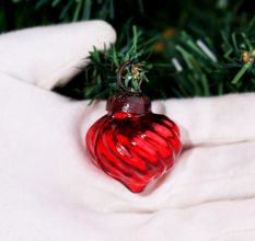 Spiral Glass Christmas Ornaments