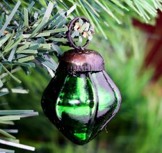 Tiny Diamond Glass Christmas Hanging Ornaments
