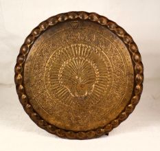 Traditional Handmade Peacock Wall Hanging Brass Plate