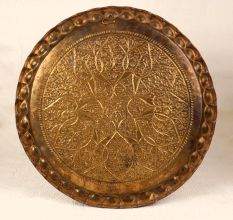 Handmade Premium Brass Floral Plate for Wall Hanging