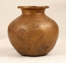 Handcrafted Vintage Brass Holy Water Pot for Auspicious Occasion