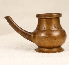 Brass Holy Water Pot with Spout for Prayer and Home Decor