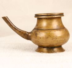 Handmade Finest Brass Water Pot with Spout for Holy Rituals