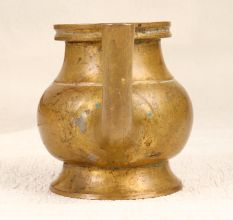 Brown Finish Handmade Holy Water Pot with Spout for Rituals