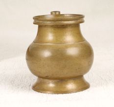 Brown Finish Handmade Holy Water Pot with Spout for Rituals