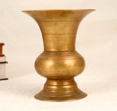 South Indian Art Brown Brass Holy Pot for Hindu Rituals