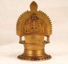 Gajalakshmi Oil Lamp Diya Made of Brass for Prayer Room
