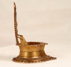Gajalakshmi Oil Lamp Diya Made of Brass for Prayer Room