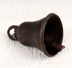 Handmade Brown Finish Temple Bell Made of Finest Bell Metal