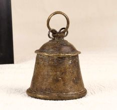 Beautiful Brown Holy Temple Bell Made of Bell Metal for Decor