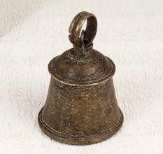 Beautiful Brown Holy Temple Bell Made of Bell Metal for Decor
