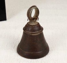 Indian Handmade Bell Metal Temple Bell with Loop for Hanging