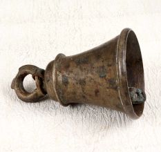 Elegant Brown Bell Metal Temple Bell for Prayer Room
