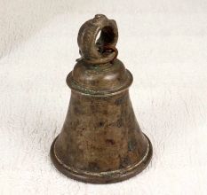 Elegant Brown Bell Metal Temple Bell for Prayer Room