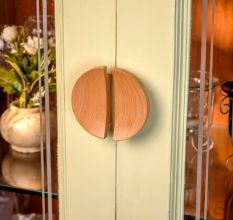 Decorative Natural Wooden Door Handles (Medium Size) Pack of 2 Pieces 4 Inches