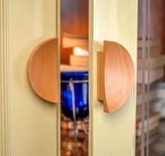 Decorative Natural Wooden Door Handles (Medium Size) Pack of 2 Pieces 4 Inches