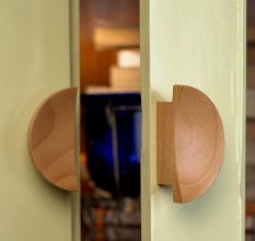 Natural Wooden Door Handles (Small Size) Pack of 2 Pieces (3 Inches)