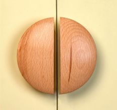 Wooden Natural Door Handles (Medium Size) Pack of 2 Pieces (4 Inches)