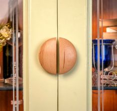 Wooden Natural Door Handles (Medium Size) Pack of 2 Pieces (4 Inches)