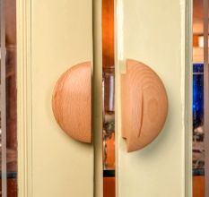 Wooden Natural Door Handles (Medium Size) Pack of 2 Pieces (4 Inches)