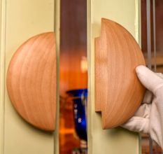 Wooden Natural Door Large Handles Pack of 1 Pair (6 Inches)