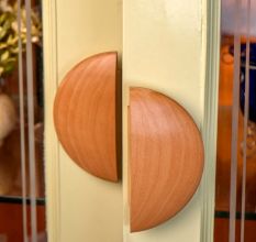 Wooden Natural Door Large Handles Pack of 1 Pair (6 Inches)