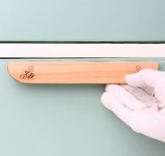 Natural Wooden Bee Door Handles (8 Inches)