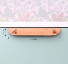 Natural Wooden Bee Door Handles (8 Inches)