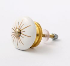 Golden Lines Decorative Ceramic Cabinet Knob