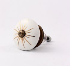 Golden Lines Decorative Ceramic Cabinet Knob