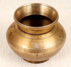 Gujarati Handmade Brass Holy Water Pot for Auspicious Occasion