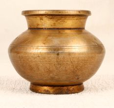 Gujarati Handmade Brass Holy Water Pot for Auspicious Occasion