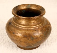 Vintage Indian Brass Holy Water Pot from Gujarat for Decor
