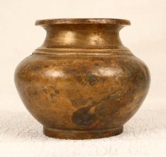 Vintage Indian Brass Holy Water Pot from Gujarat for Decor