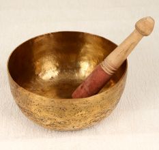 Vintage Meditation Bowl Made of Bell Metal in Tibetan Art