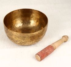 Vintage Meditation Bowl Made of Bell Metal in Tibetan Art