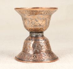Handmade Islamic Art Copper Flower Pot for Home Decoration