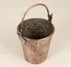 Small Islamic Art Bucket Made of Copper for Decoration