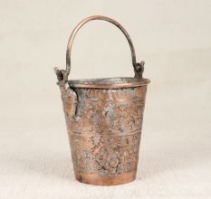 Small Islamic Art Bucket Made of Copper for Decoration