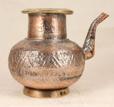 Handmade Copper Water Pot with Spout in Islamic Art for Collection