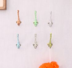 Double Prong Iron Decorative Wall Hook