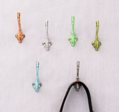 Double Prong Iron Decorative Wall Hook